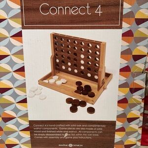 Collector’s Edition Wooden Connect 4 Game – Solid Oak & Walnut Board Game